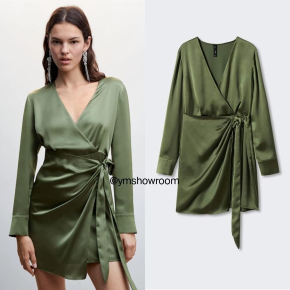 MANGO Satin dress - Picture 1 of 4